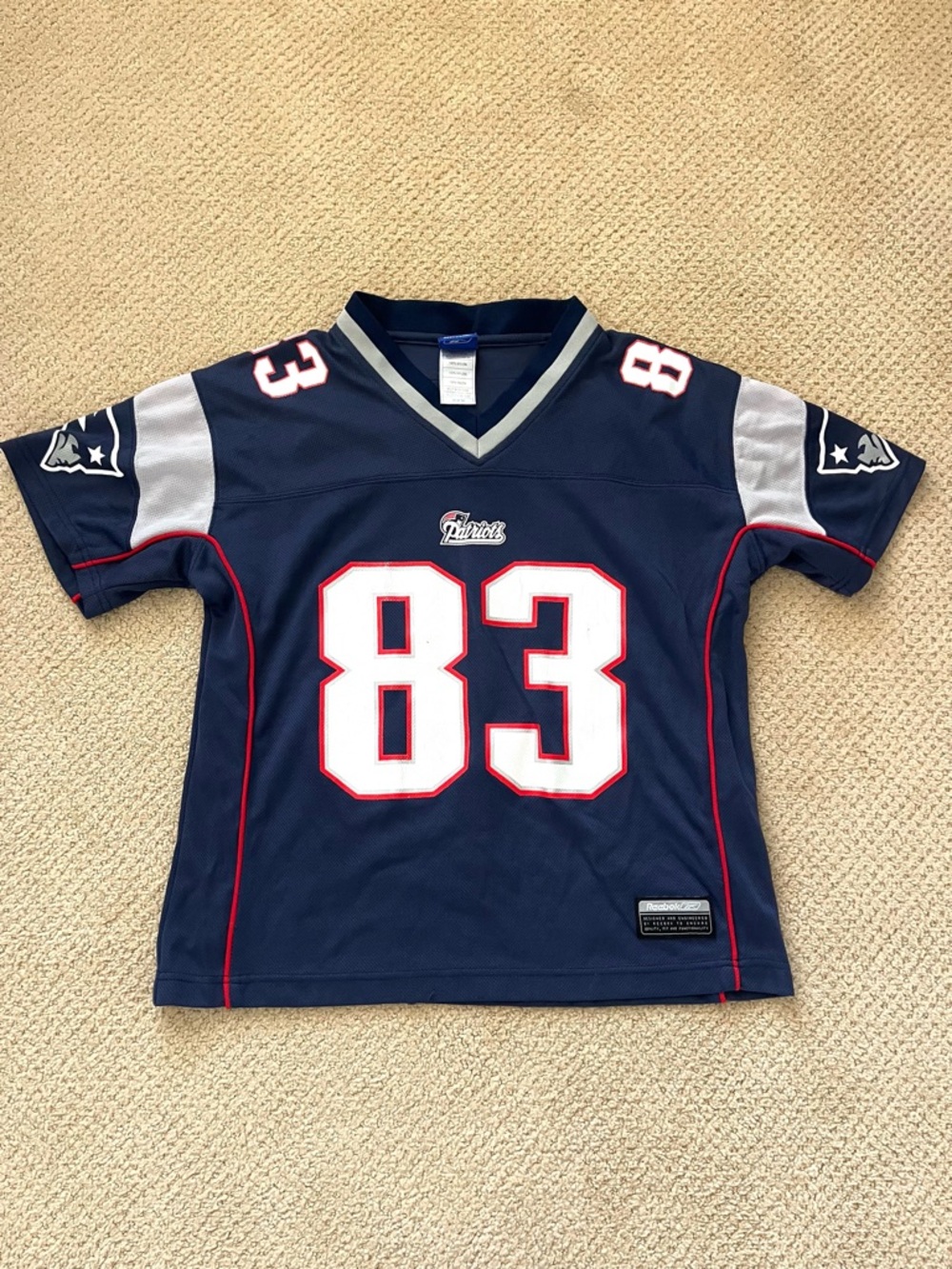 Reebok Official NFL Deion Branch #83 Throwback NE Patriots Jersey